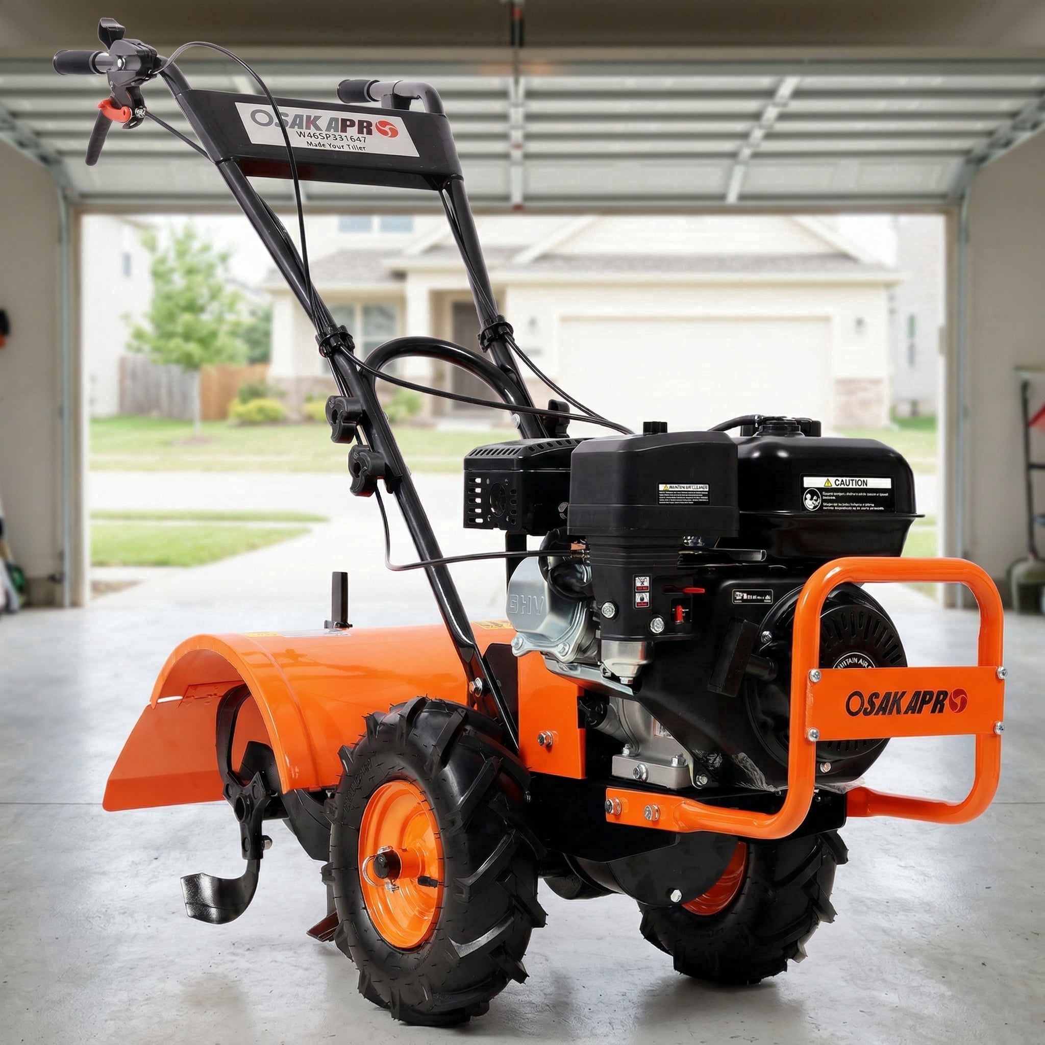 Zateety 20" 212CC Rear Tine Gas Powered Walk Behind Power Tillers, Heavy Duty, EPA Compliant