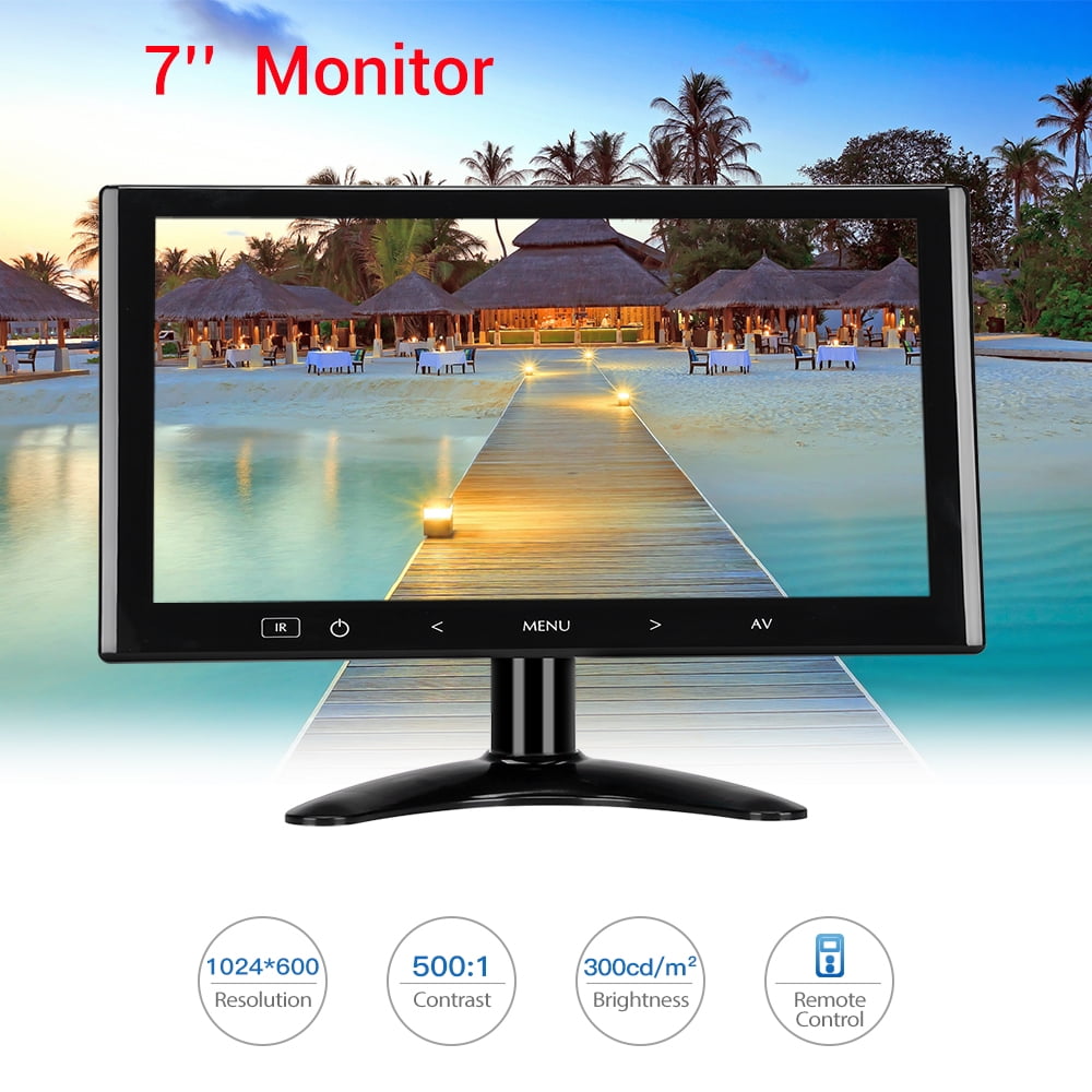 7Iinch LCD Monitor 1024X600 Mini Computer TV Display CCTV Security
