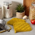 thumbnail image 1 of 7In Pot Holder Heat Resistant Hot Pad Pure Cotton Potholder For Kitchen Cooking Baking Use(Yellow-18X18Cm), 1 of 5