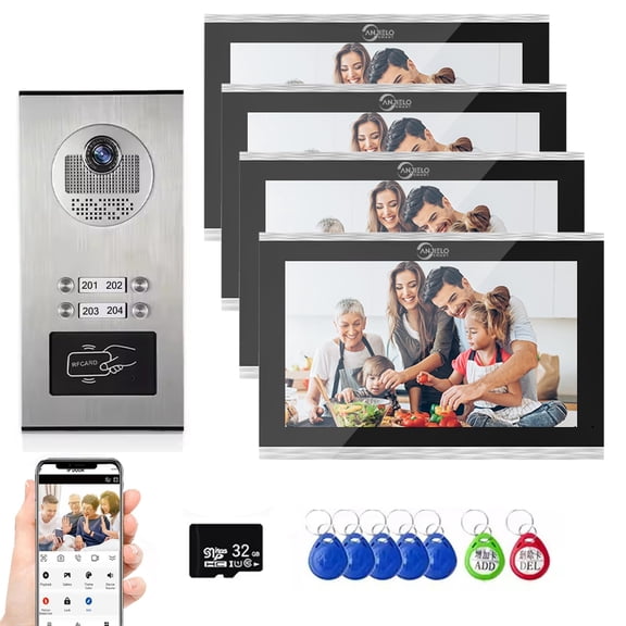 7Inch Monitor Wired Video Doorbell Door Phone Kits,IR Camera,Motion Detection