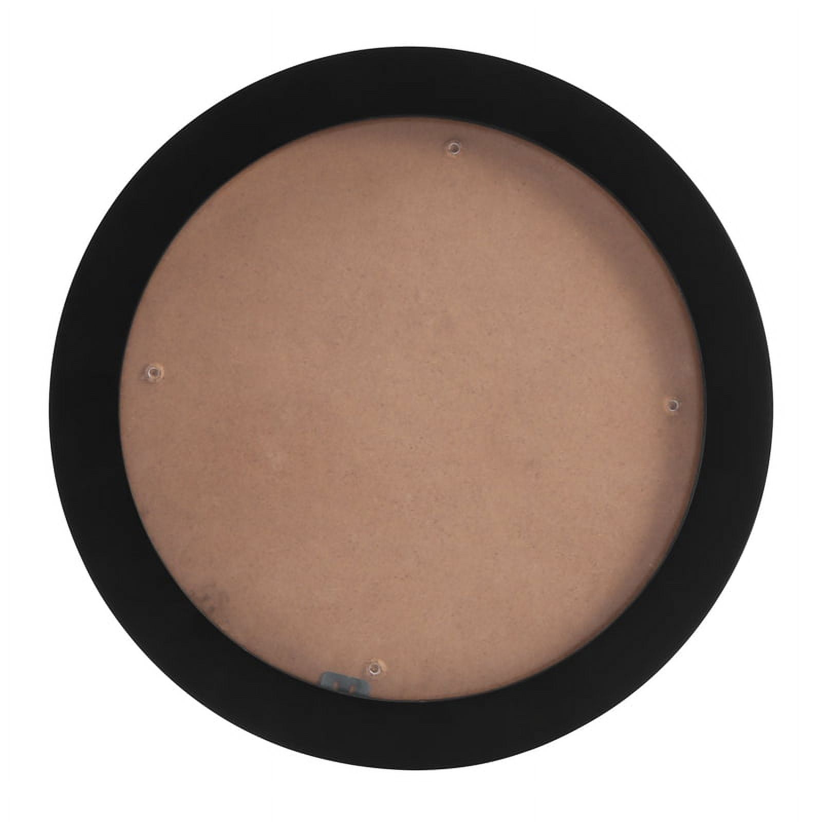 7Inch Round Wooden Picture Frames DIY Wall Hanging(Black)