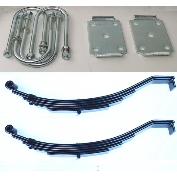 7K Single Trailer Axle Suspension Kit 5 Leaf Slipper Spring/U-bolt Kit