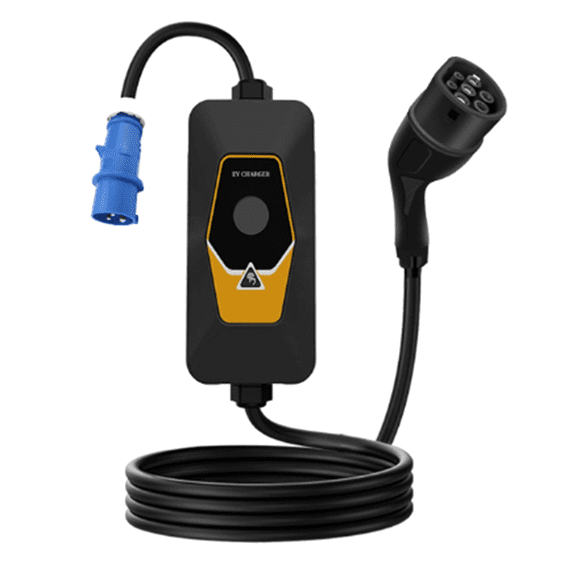 7KW 32A Type 2 EV Portable Charger with Conversion Plug 5 Currents Modes Car Fast Charger for Electric Vehicle 5M,1 x EV Portable Charger