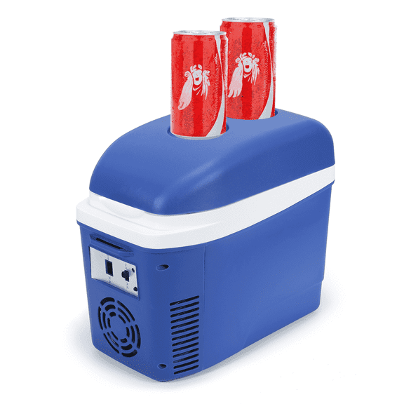 iceBlue 7L Outdoor Compact refrigerator, Top-opening design with Shoulder Strap, 120V/12V Car & Home Use
