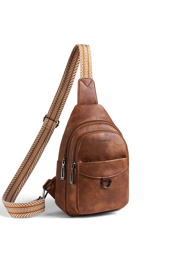 7L Crossbody Sling Bag, Anti-Theft Travel Chest & Belt Bag for Women and Men, Faux Leather