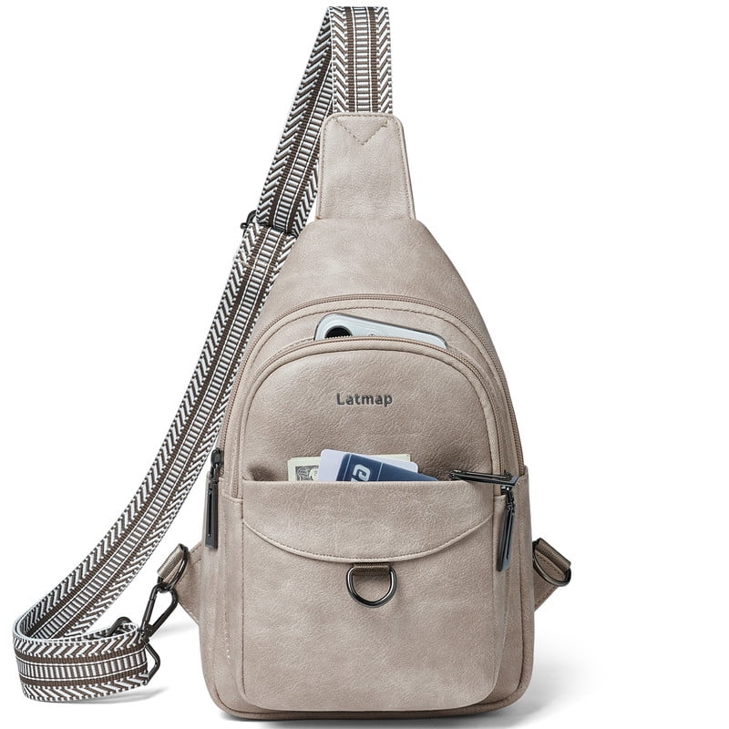 7L Crossbody Sling Bag, Anti-Theft Travel Chest & Belt Bag for Women and Men, Faux Leather