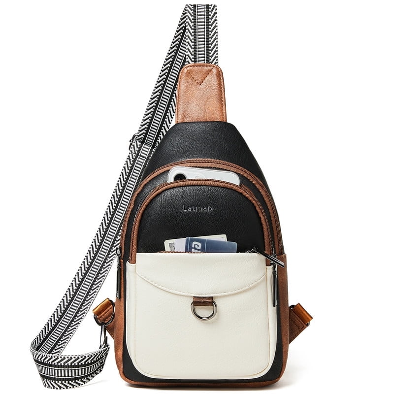 7L Crossbody Sling Bag, Anti-Theft Travel Chest & Belt Bag for Women and Men, Faux Leather
