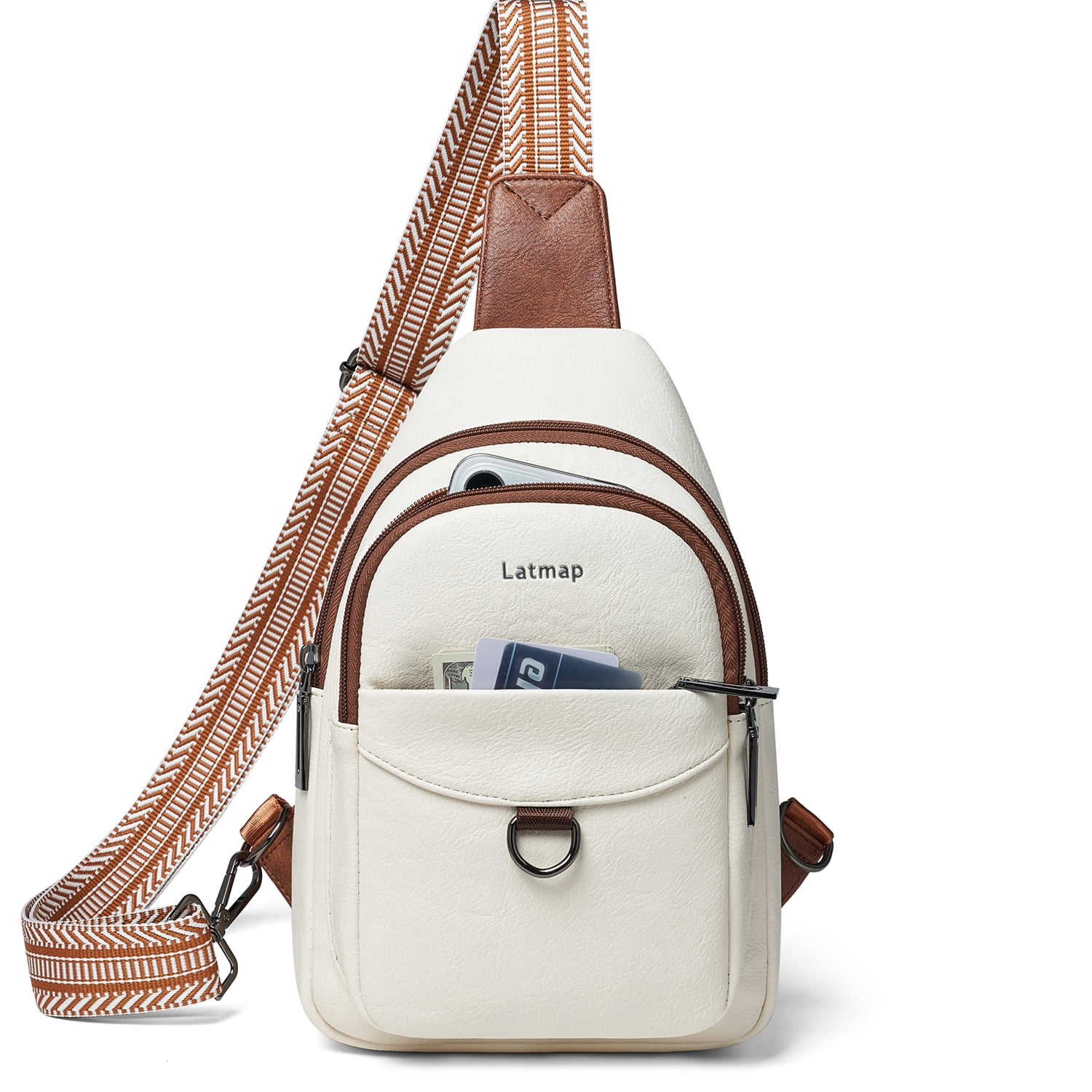 7L Crossbody Sling Bag, Anti-Theft Travel Chest & Belt Bag for Women and Men, Faux Leather
