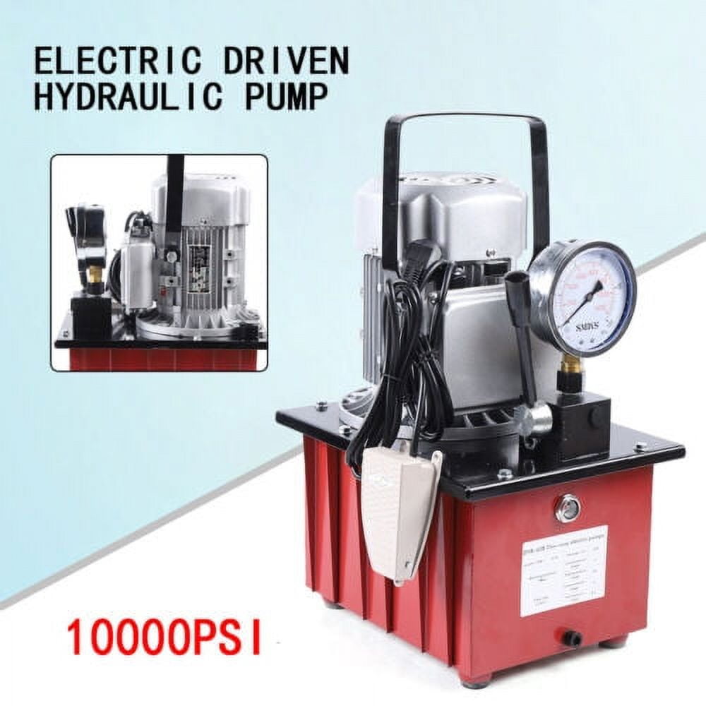 7L Electric Driven Hydraulic Pump Single Acting Manual Valve 10000PSI ...