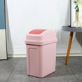 thumbnail image 1 of 7L Large Capacity Automatic Motion Sensor Trash Can with Rocking Lid, Odor-Blocking Kitchen & Bathroom Garbage Bin, Cream White Plastic Design, 1 of 3