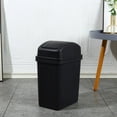 thumbnail image 1 of 7L Large Capacity Automatic Motion Sensor Trash Can with Rocking Lid, Odor-Blocking Kitchen & Bathroom Garbage Bin, Cream White Plastic Design, 1 of 3