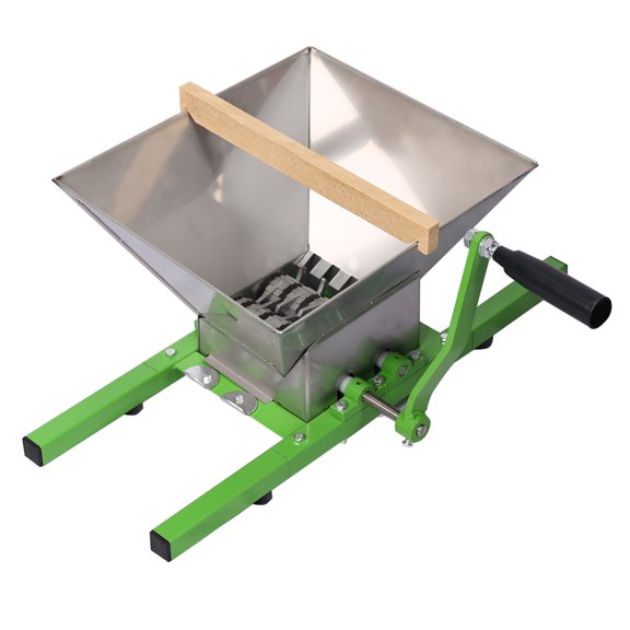 7L Manual Apple Grinder Juicer Crusher for Fruit Pressing, Stainless Steel Hopper