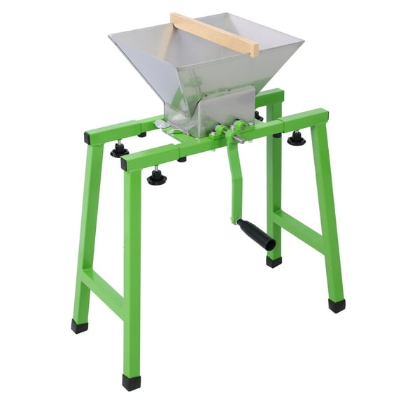 7L Manual Fruit Crusher, Stainless Steel Juicer with Stand - Portable Wine & Cider Press, Vegetable Scratter Pulper for Home Brewing
