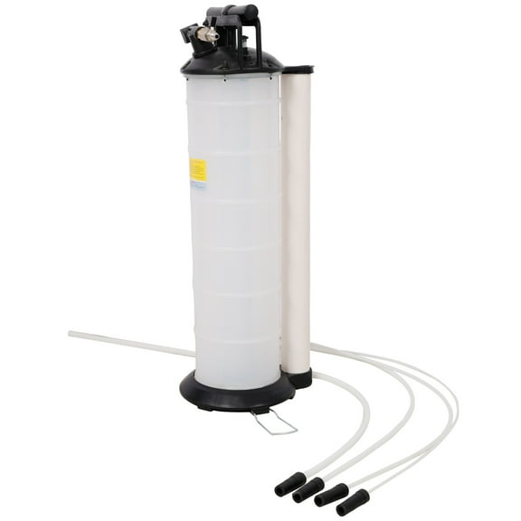 7L Pneumatic/Manual Oil Extractor Pump, Dual Mode Fluid Evacuator for Engine Oil, Transmission & Brake Fluid