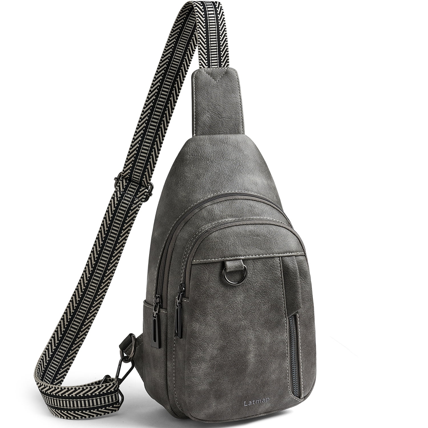 7L Sling Bag for Women & Men, Leather Anti-Theft Crossbody Backpack, Small Daypack Fanny Pack for Travel, Hiking, and Work