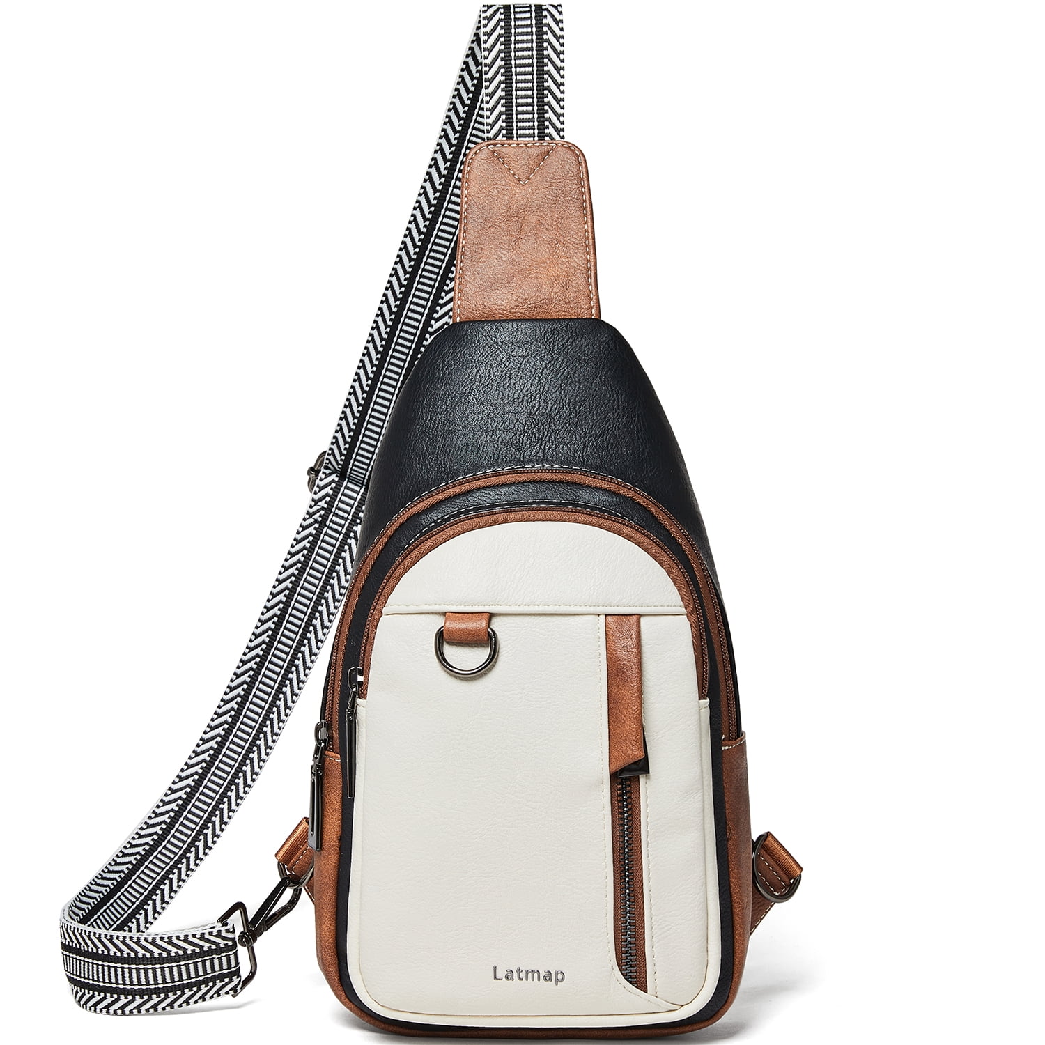 7L Sling Bag for Women & Men, Leather Anti-Theft Crossbody Backpack, Small Daypack Fanny Pack for Travel, Hiking, and Work