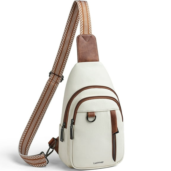 7L Sling Bag for Women & Men, Leather Anti-Theft Crossbody Backpack, Small Daypack Fanny Pack for Travel, Hiking, and Work