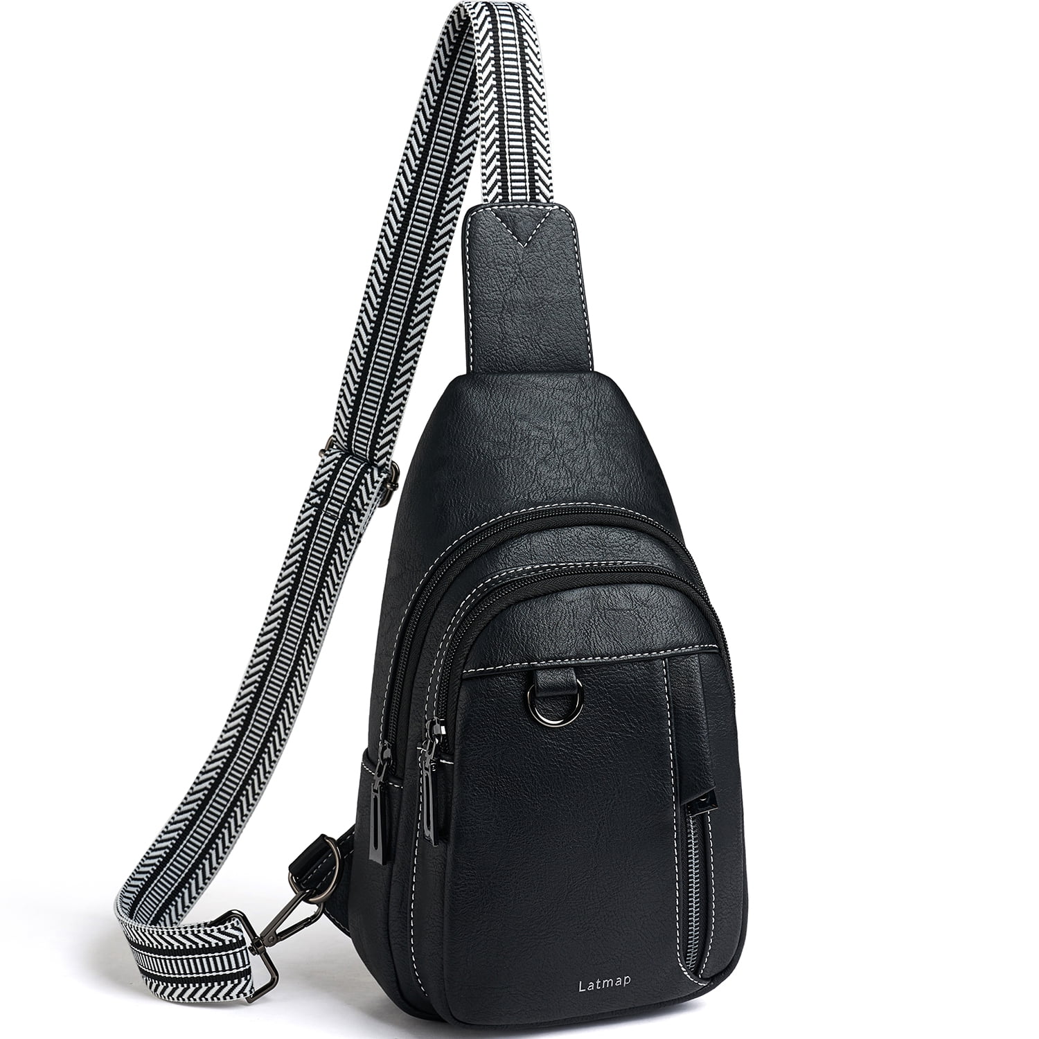 7L Sling Bag for Women & Men, Leather Anti-Theft Crossbody Backpack, Small Daypack Fanny Pack for Travel, Hiking, and Work