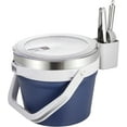 thumbnail image 1 of 7L Vacuum Insulated Ice Bucket with Lid and Scoop& Tongs，Large capacity Stainless Steel Beverage Bucket for Cocktail, Champagne, Wine, Beer，Large Parties（Dark Blue Suit）, 1 of 17