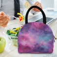 thumbnail image 1 of 7L Volume Handheld Insulated Reusable Meal Tote Lunch Bags A Galaxy Pattern, 1 of 6