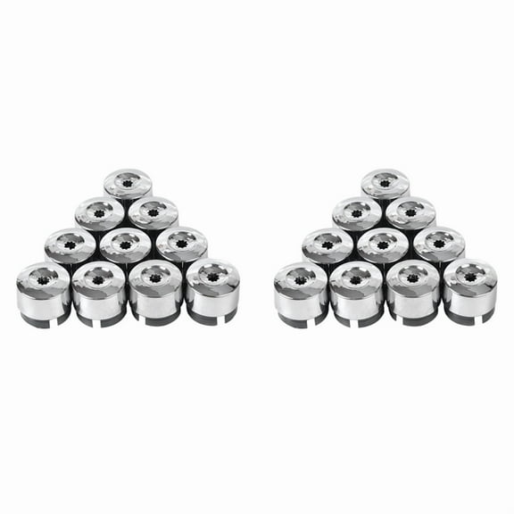 7L6 601 173A 2ZZ 20Pcs Chrome Wheel Lug Bolt Nut Cap Cover for 2004-2017 7L6601173A
