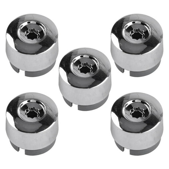 7L6601173A 5Pcs Chrome Wheel Lug Bolt Nut Cap Cover for Touareg 2004-2017