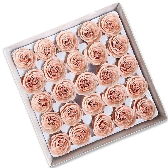 7Layers 6cm Soap rose flower head Warm color 2024 new style DIY gift f Mother's day Birthday Valentine wedding baby shower favor