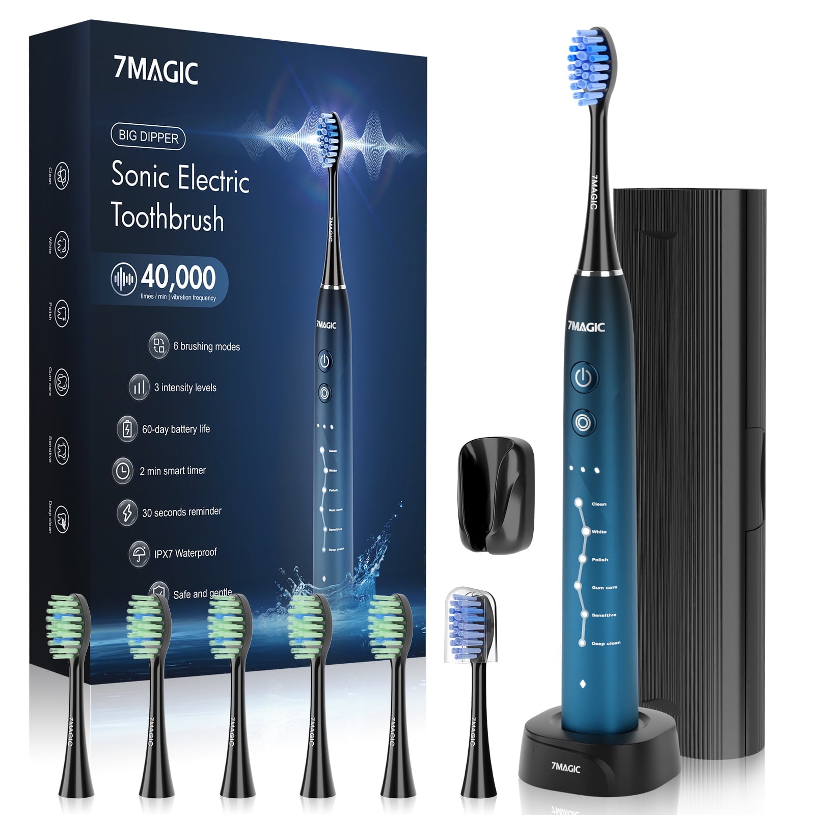 7MAGIC Sonic Electric Toothbrush, Adult Electric Toothbrush