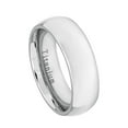 thumbnail image 1 of 7MM Comfort Fit Titanium Wedding Band White Finish Classic Domed Titanium Ring (Size 5 to 12), 1 of 2