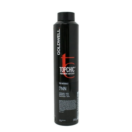 7NN -Goldwell TOPCHIC Permanent Hair Color 8.6 oz (Mid Blonde/Extra) pack of 6