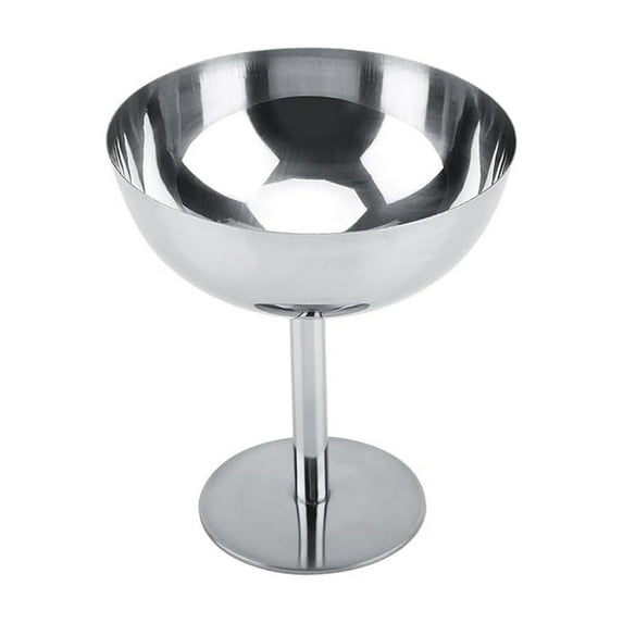 7Oz Stainless Steel Ice Cream Cups, Reusable Dessert Bowls with Footed Base, Metal Yogurt Snack Candy Cups for Birthday Christmas Party Decoration, 1 Cup