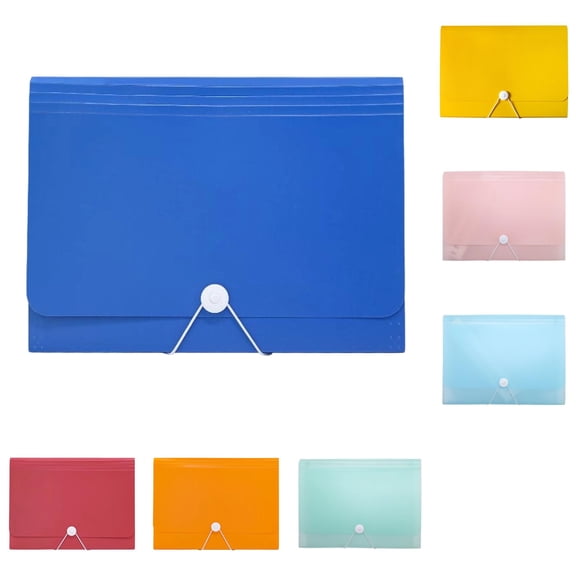 7PC Expanding File Folder with Tabs, 13-Pocket Accordion Organizer, Elastic Buckle,Stationery Supplies