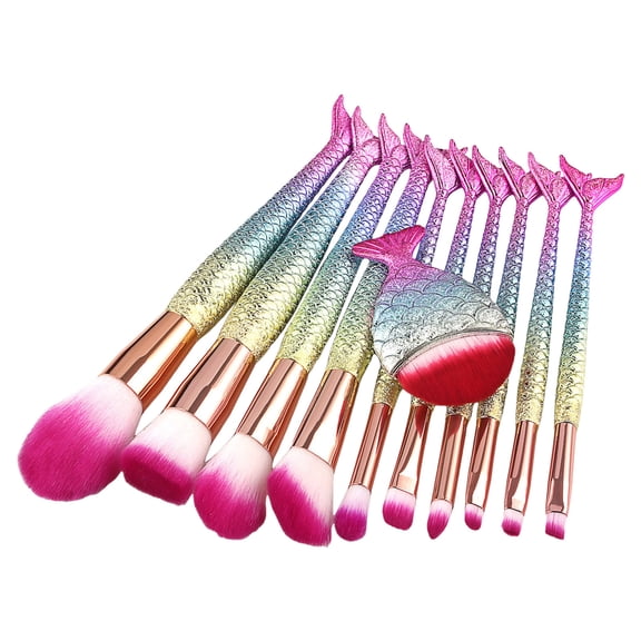 7PC Foundation Eyeshadow Eye Lip Makeup Brush Set Kit for Beauty Application