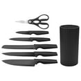 thumbnail image 1 of 7PC Kitchen Knife Set, Knives Set for Kitchen, Universal Knife Block, Utility Knife Block Set, New Home Essentials, Apartment Essentials, Dishwasher Safe, 1 of 7