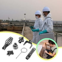 7PC Pipe Dredging Spring Set - Professional Drain Snake Kit Stainless Steel Sewer Cleaner for Toilet, Shower & Floor Drain Clogs - Heavy Duty Plumbing Tool