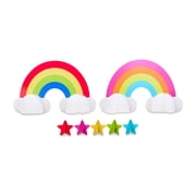 Stars and Rainbow Paper Honeycomb Table Centerpiece Decorations, 7 Pieces, by Way To Celebrate