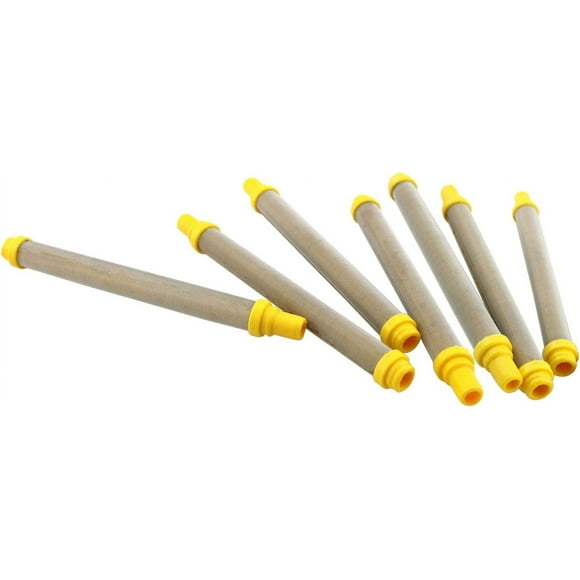 7PCS 100 Mesh Spray Gun Filter Airless Spray Gun Filter Replacement Titan LX50 LX65 SG3 RX80, Yellow