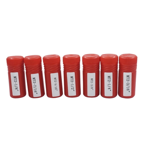 7PCS #2 Morse Taper Collet Set 1/8" - 1/2" 2MT MT2 3/16 1/4 3/8 Round Chuck