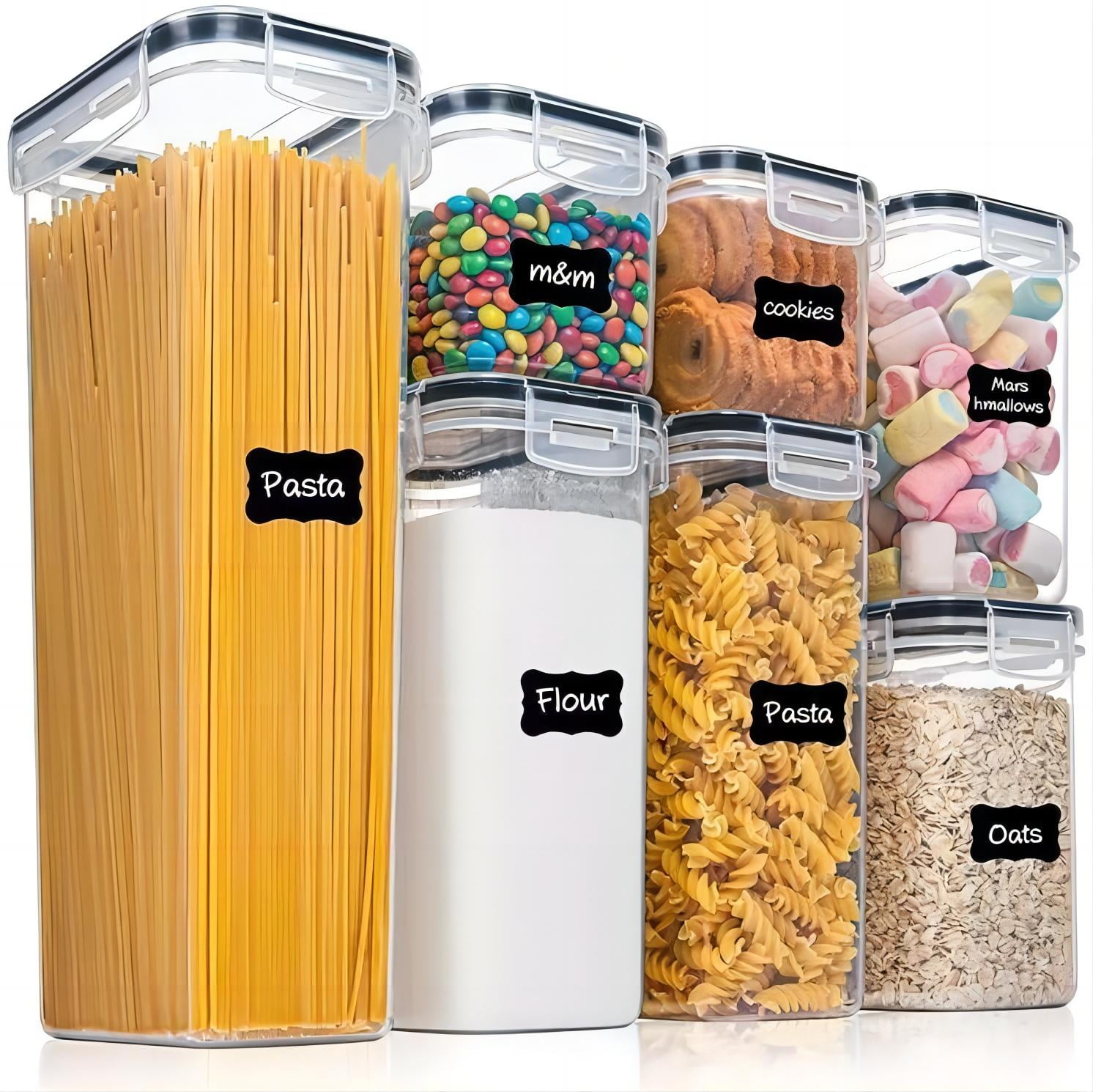 Chef's Path Food Storage Containers - Airtight Lids for Kitchen and Pantry  Organization - Set of 12 - Essential for Flour - Sugar and Dry Food Storage