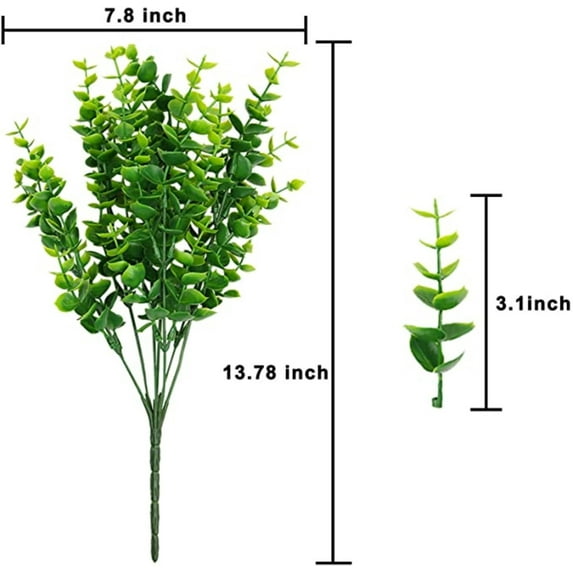 7PCS Artificial Outdoor Plants Fake Boston Fern Bulk Greenery UV Resistant Fake Plants Shrubs,Faux Boston Fern Greenery Plants for Indoor Outside Patio Front Porch Large Planter