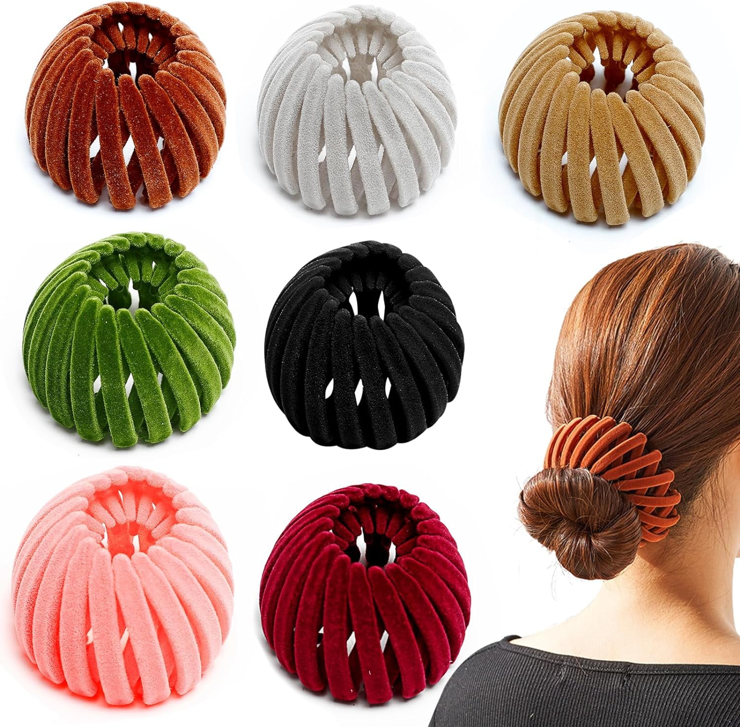 7PCS Birds Nest Hair Clip Hair Accessories For Women Hair Bun Maker