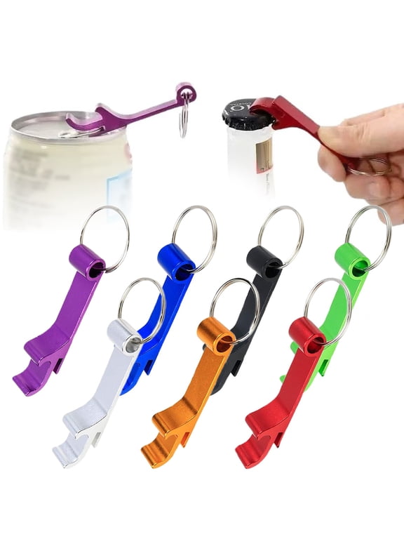 7PCS Colorful Key Chain Beer Bottle Openers for Bar and Home, 7 Color | Small, Practical, Easy to Carry, Open the Lids Easily, Beverage Bottle Opener Keychain for Men, Women, Made of Premium Metal