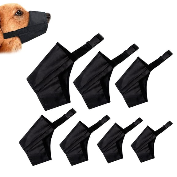 7PCS Different sizes Dog Muzzles for Biting Barking Chewing, Adjustable Dog Mouth Cover for Small Medium Large Dogs, Soft Comfortable Dog Muzzle for Long Snout