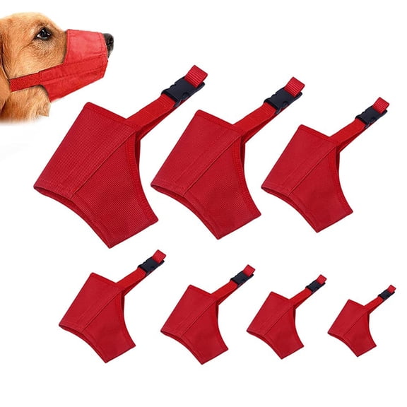 "7PCS Dog Muzzles Suit, Different sizes Anti-Biting Barking Pet Muzzles, Breathable Adjustable Dog Muzzle Mouth Cover for Small Medium Large Extra Dog"