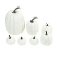 thumbnail image 1 of 7PCS Extra Large Fake Pumpkins - Vibrant White Foam Fall Decor for Harvest Season, Halloween Thanksgiving Home Outdoor Display, 1 of 5