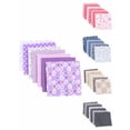 thumbnail image 1 of 7PCS Fabric Bundle Patchwork Squares Quilting Sewing BYO Craft Material Cotton Assorted Prints - Pre Cut Breathable Comfortable(Purple), 1 of 3