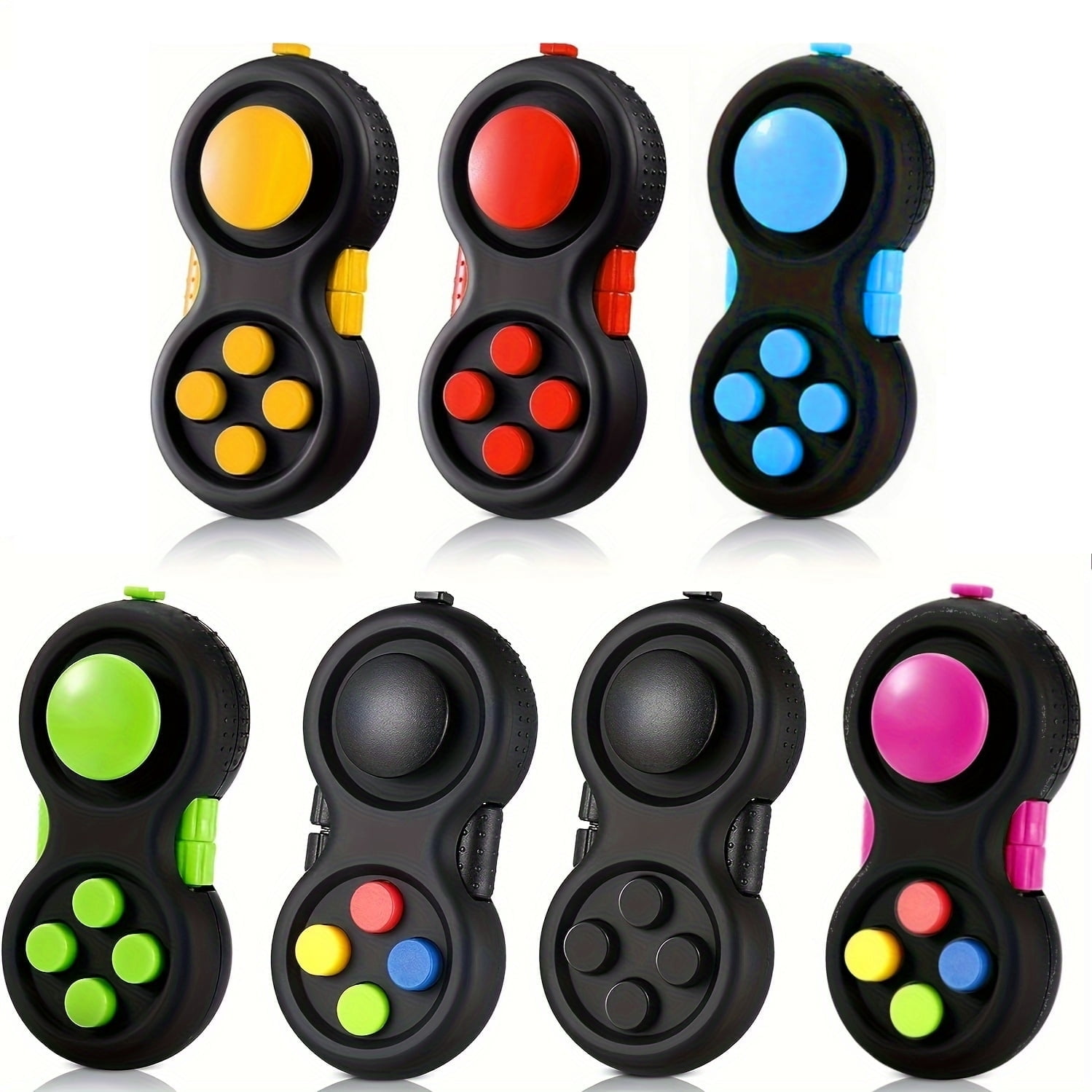 7PCS Fidget Pad Retro Classic Fidget Controller Handheld Fidget Game ...