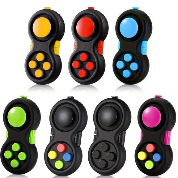 7PCS Fidget Pad Retro Classic Fidget Controller Handheld Fidget Game Controller Fun Fidget Pad Packs Classic Fidget Toys