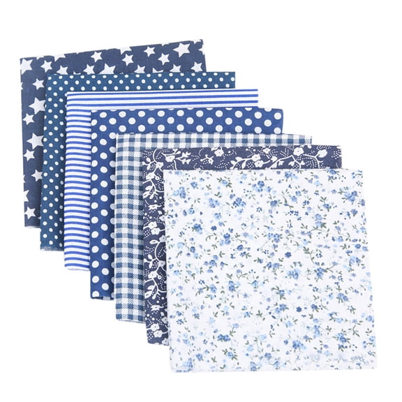 7PCS Floral Cotton Fabric Bundles, 20"×20" DIY Craft Fat Quarters, Cute Print Patchwork Quilting Sewing Fabric, Scrapbook Cloth Set For Crafts For Sewing Quilting And Scrapbooking