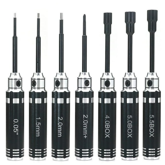 7PCS Hex Screwdriver Nut Driver Tool Kit RC Car Repair Tool for TRX4M FCX24 SCX24 1/18 1/24 Scale Crawler